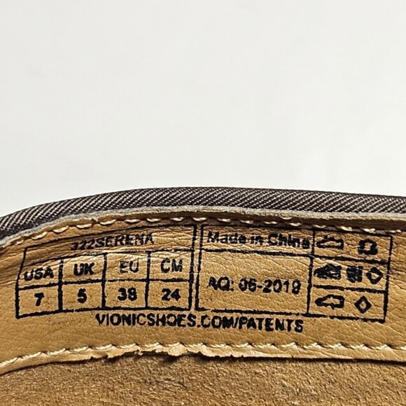 Vionic Size 7 Suede Ankle Boot 1.8" Heel Rubber Sole Side Zip Almond Closed Toe - Picture 8 of 11